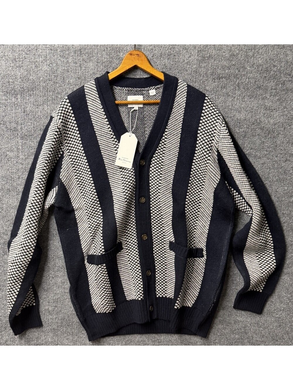 Ben Sherman Cable Knit V-Neck Cricket Sweater Wine Men’s XL NWT $99 MSRP